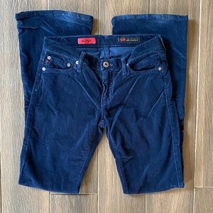 AG Adriano Goldschmied Deep Blue Corduroy Pants